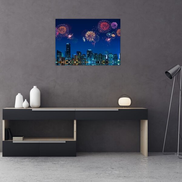 Kép - tűzijáték Miamiban (70x50 cm)