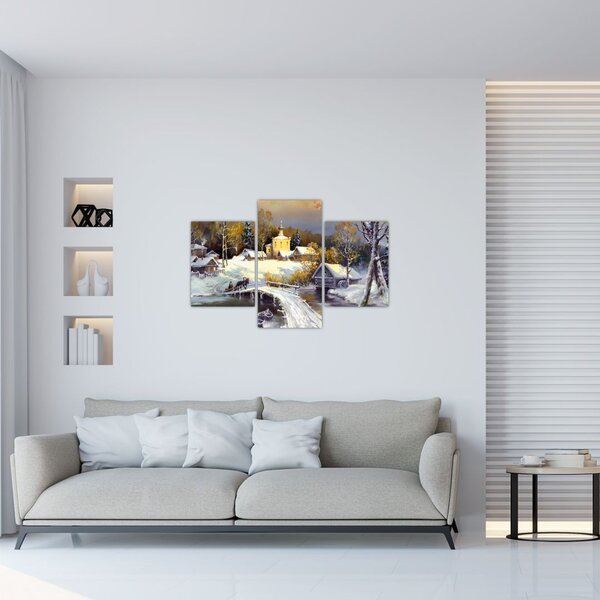 Kép - téli város (90x60 cm)