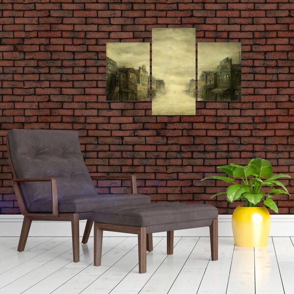 Egy nyugati város képe (90x60 cm)
