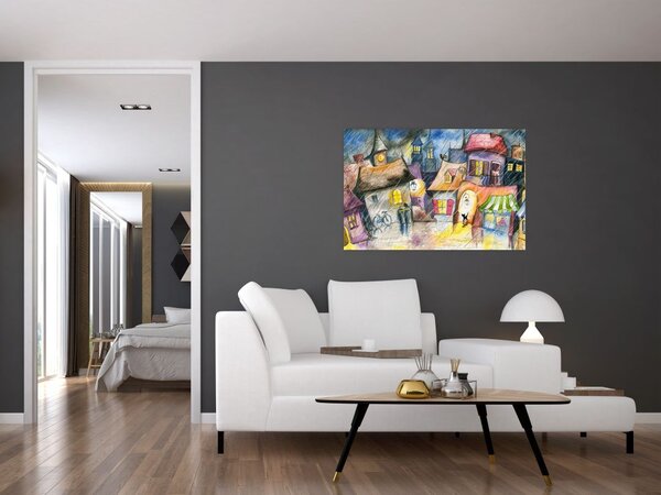 Kép - esős este (90x60 cm)