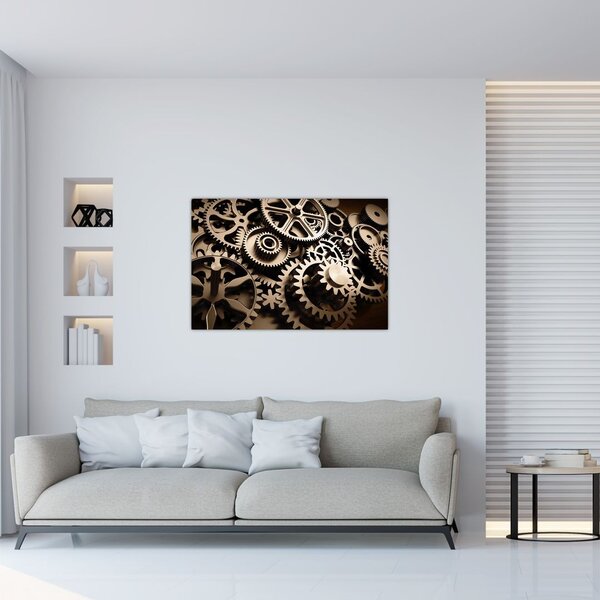 Kép - Óra alkatrészek (90x60 cm)