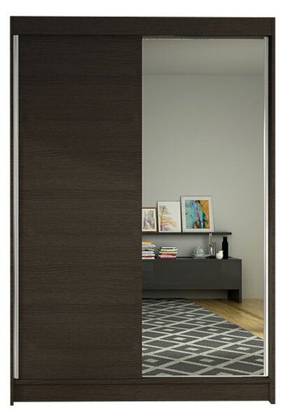 LINO I szekrény – 120 cm szélesség, csokoládé színben