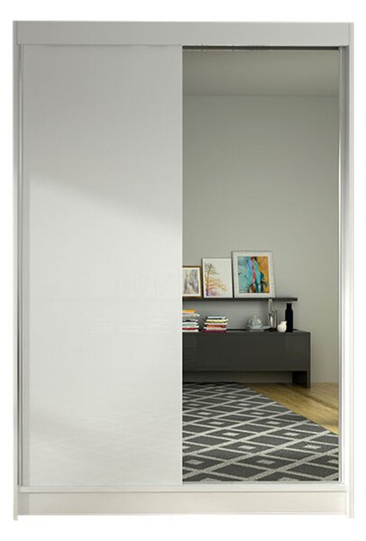 LINO I szekrény – 120 cm szélesség, fehér kivitelben