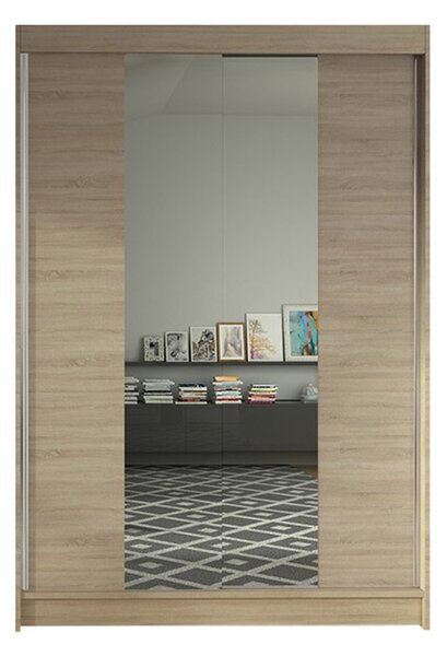 LINO II gardróbszekrény, 120 cm szélesség – sonoma tölgy