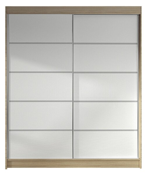 LINO IV szekrény – 120 cm szélesség, sonoma tölgy / fehér kivitelben