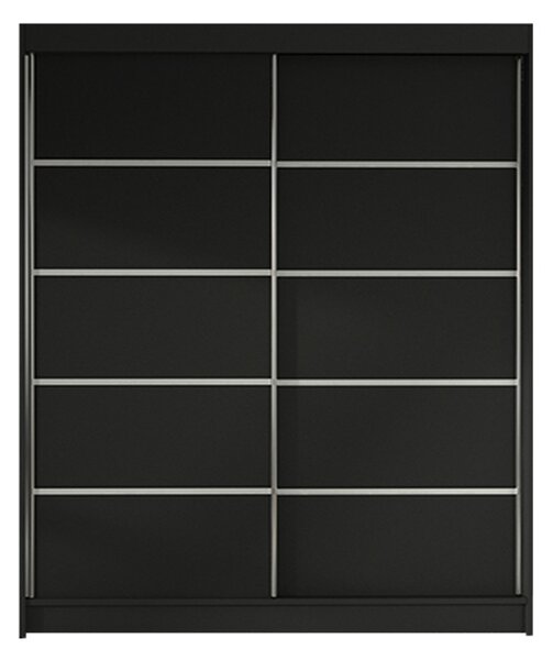 LINO IV ruhásszekrény, 120 cm szélesség – fekete