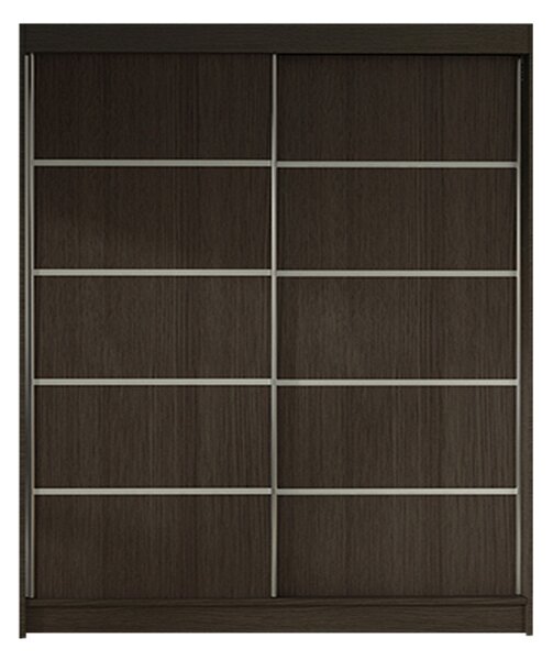 LINO IV gardróbszekrény, 120 cm szélesség – csokoládé színű