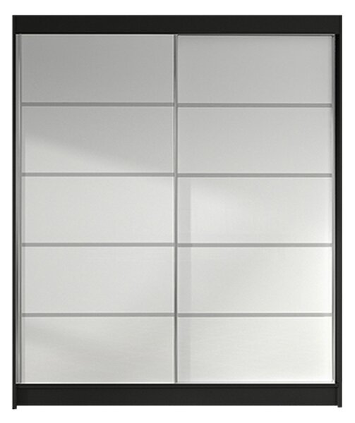 LINO IV ruhásszekrény, 120 cm szélesség – fekete/fehér