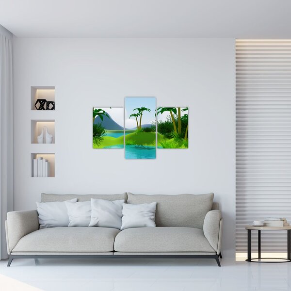 Kép - tavak dzsungelben (90x60 cm)