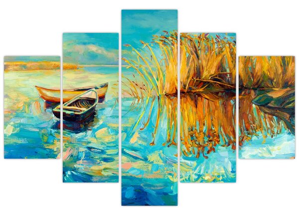 Kép - Tó csónakokkal (150x105 cm)
