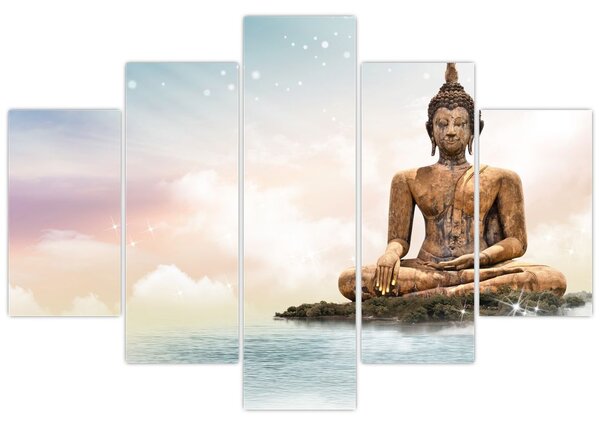 Kép - Buddha vigyáz a földre (150x105 cm)