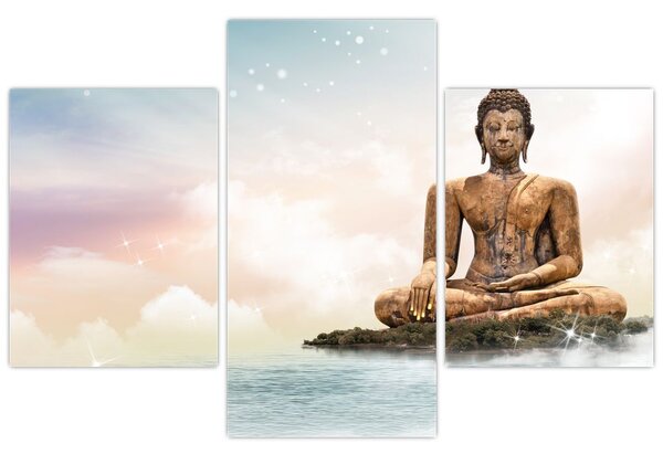 Kép - Buddha vigyáz a földre (90x60 cm)