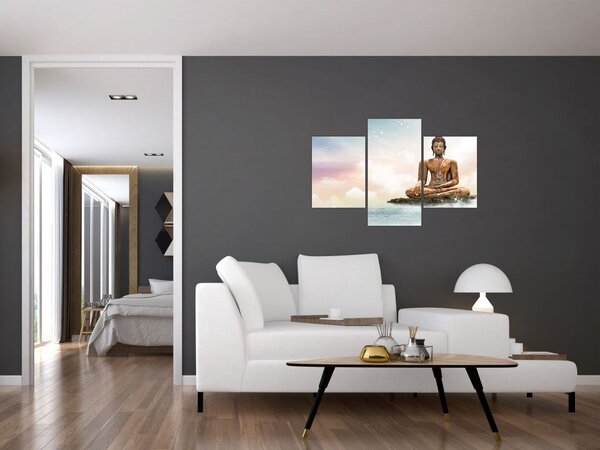 Kép - Buddha vigyáz a földre (90x60 cm)