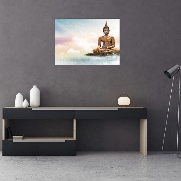 Kép - Buddha vigyáz a földre (70x50 cm)