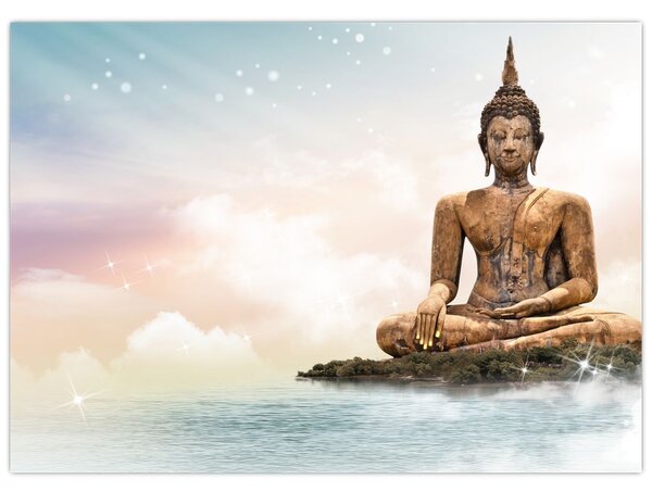 Kép - Buddha vigyáz a földre (70x50 cm)
