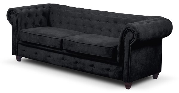 Infinity Chesterfield II kanapé Fekete