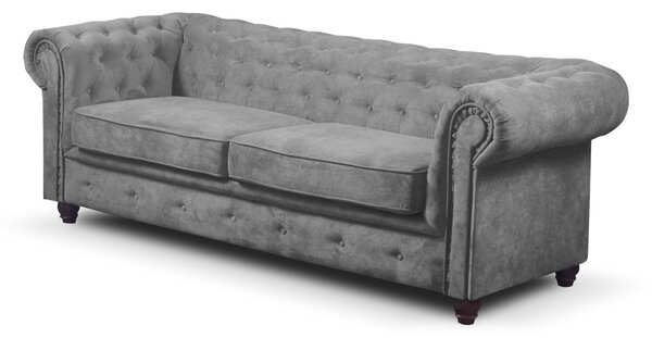 Infinity Chesterfield II kihúzható kanapé Világosszürke