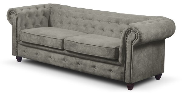 Infinity Chesterfield II kihúzható kanapé Világosszürke