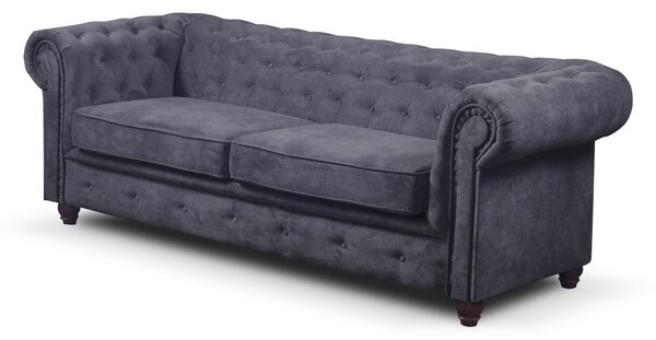 Infinity Chesterfield II kihúzható kanapé Sötétszürke