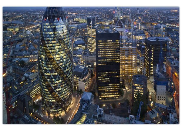 Kép - London esti panorámája (90x60 cm)