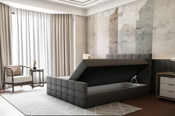 CAMILA LUX 140×200 cm kárpitozott ágy Rózsaszín I
