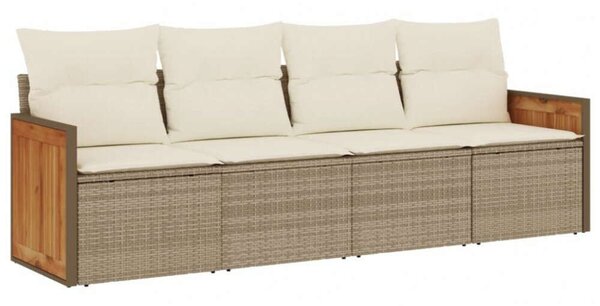 VidaXL Polyrattan Kerti Ülőgarnitúra - 4 részes - Bézs