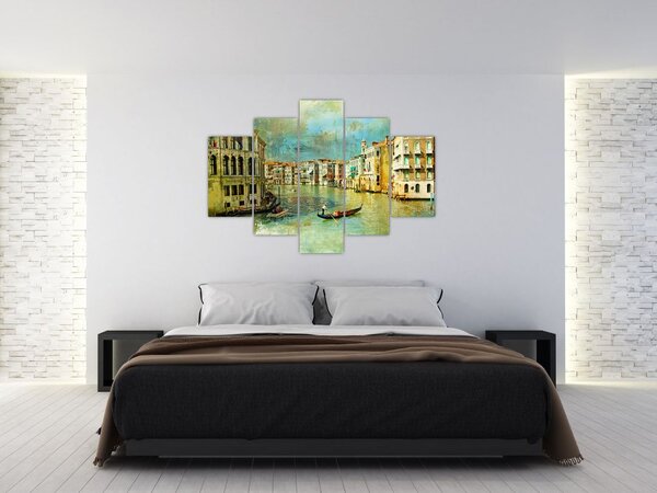 Kép - velencei csatorna és gondolák (150x105 cm)