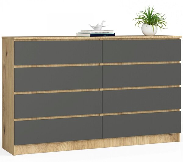 Komód K120 8SZ – artisan tölgy/grafit