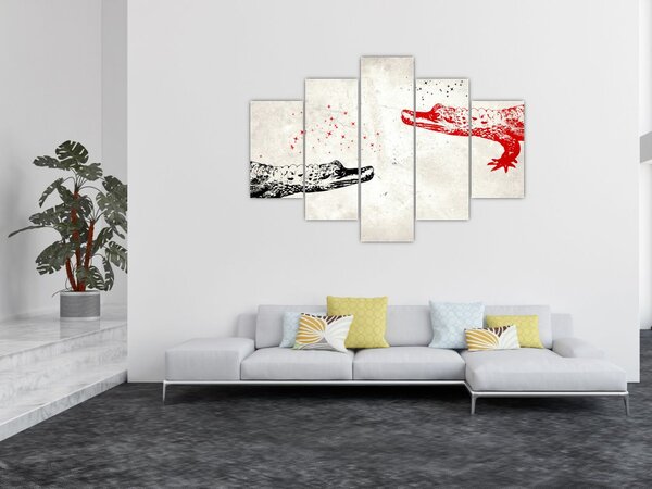 Kép - krokodilok (150x105 cm)