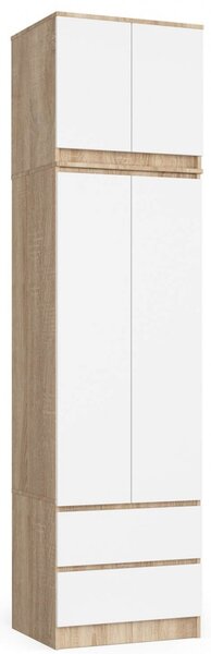 2D szekrényfelső elem – sonoma tölgy/fehér