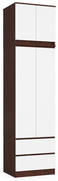 Szekrényre szerelhető felső elem 2D – wenge/fehér