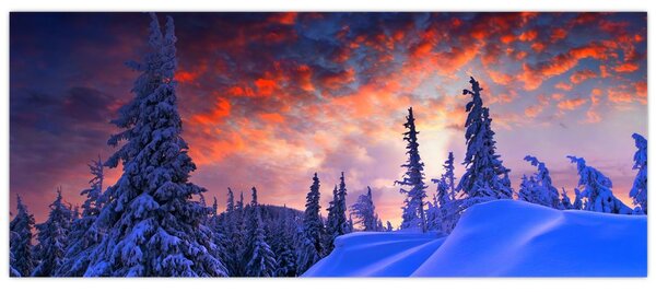 Kép - Téli szürkület (120x50 cm)