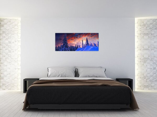 Kép - Téli szürkület (120x50 cm)