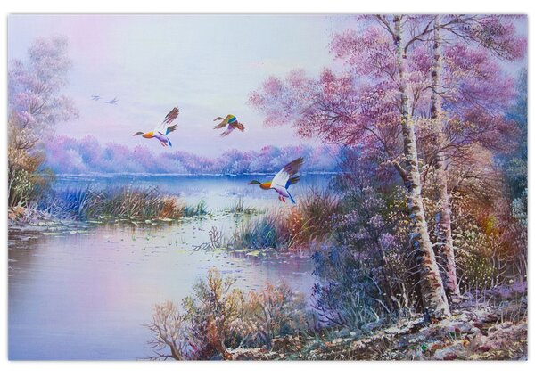 Kép - ősz jön, olajfestmény (90x60 cm)