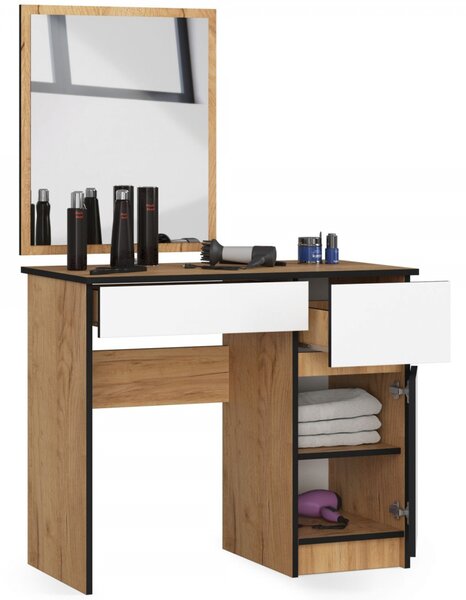 P-2/SL fésülködőasztal 500×600 jobb – craft tölgy / fehér