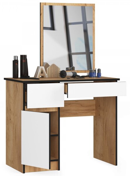 P-2/SL balos toaletni asztal 500×600 – craft tölgy/fehér