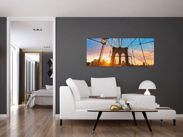 Kép - Brooklyn, híd, Manhattan, New York (120x50 cm)