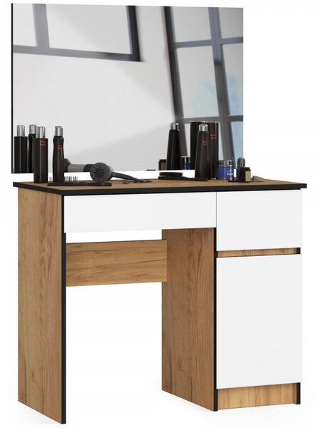 P-2/SL fésülködőasztal 900×600 jobb – craft tölgy / fehér