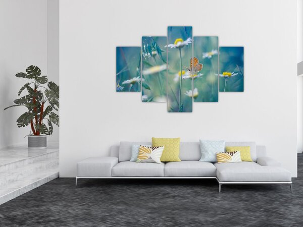 Kép - pillangó a százszorszépen (150x105 cm)