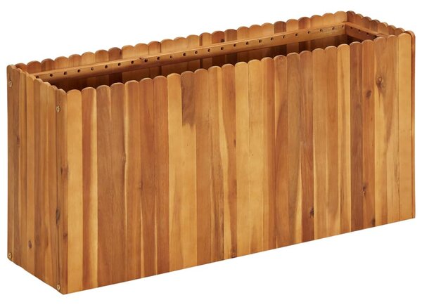 Tömör akácfa kerti magaságyás 100 x 30 x 50 cm