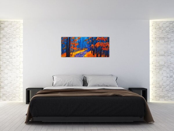Egy őszi erdő képe (120x50 cm)