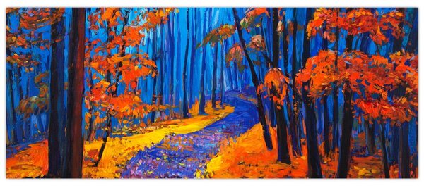 Egy őszi erdő képe (120x50 cm)