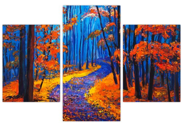 Egy őszi erdő képe (90x60 cm)