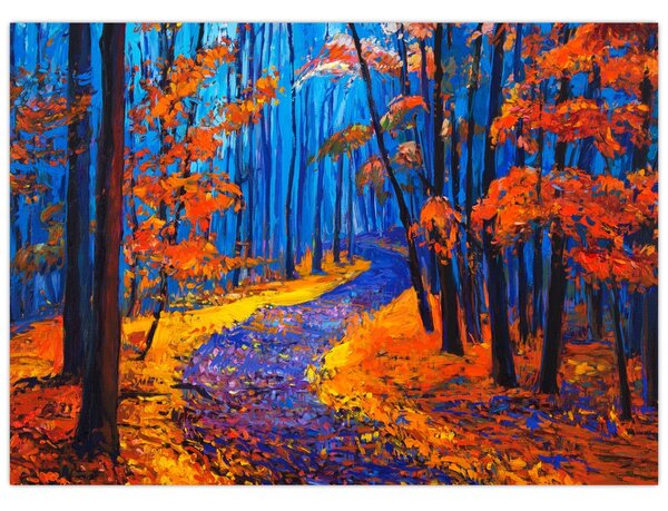 Egy őszi erdő képe (70x50 cm)