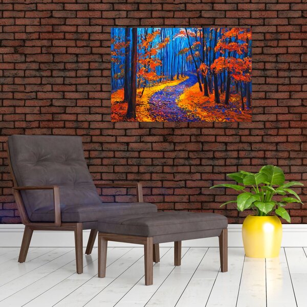 Egy őszi erdő képe (90x60 cm)