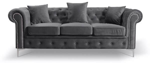 Roma Chesterfield III kanapé Világosszürke