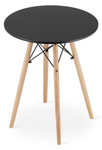 Étkezőasztal TODI 60 cm - bükkfa/fekete