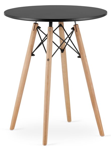 Étkezőasztal TODI 60 cm - bükkfa/fekete