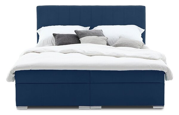 GRENLAND kárpitozott ágy rugós matraccal 160x200 cm Világosszürke