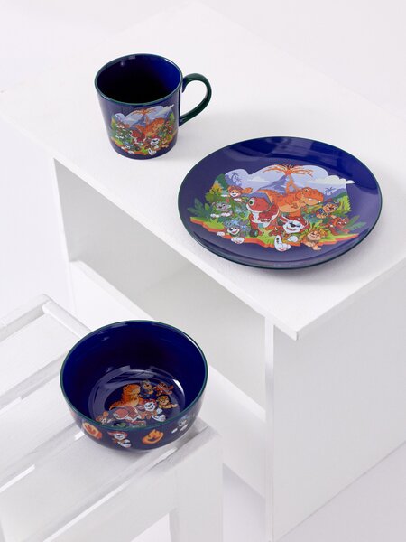 Sinsay - Kerámia tányér PAW Patrol dinoszaurusz mintával - többszínű